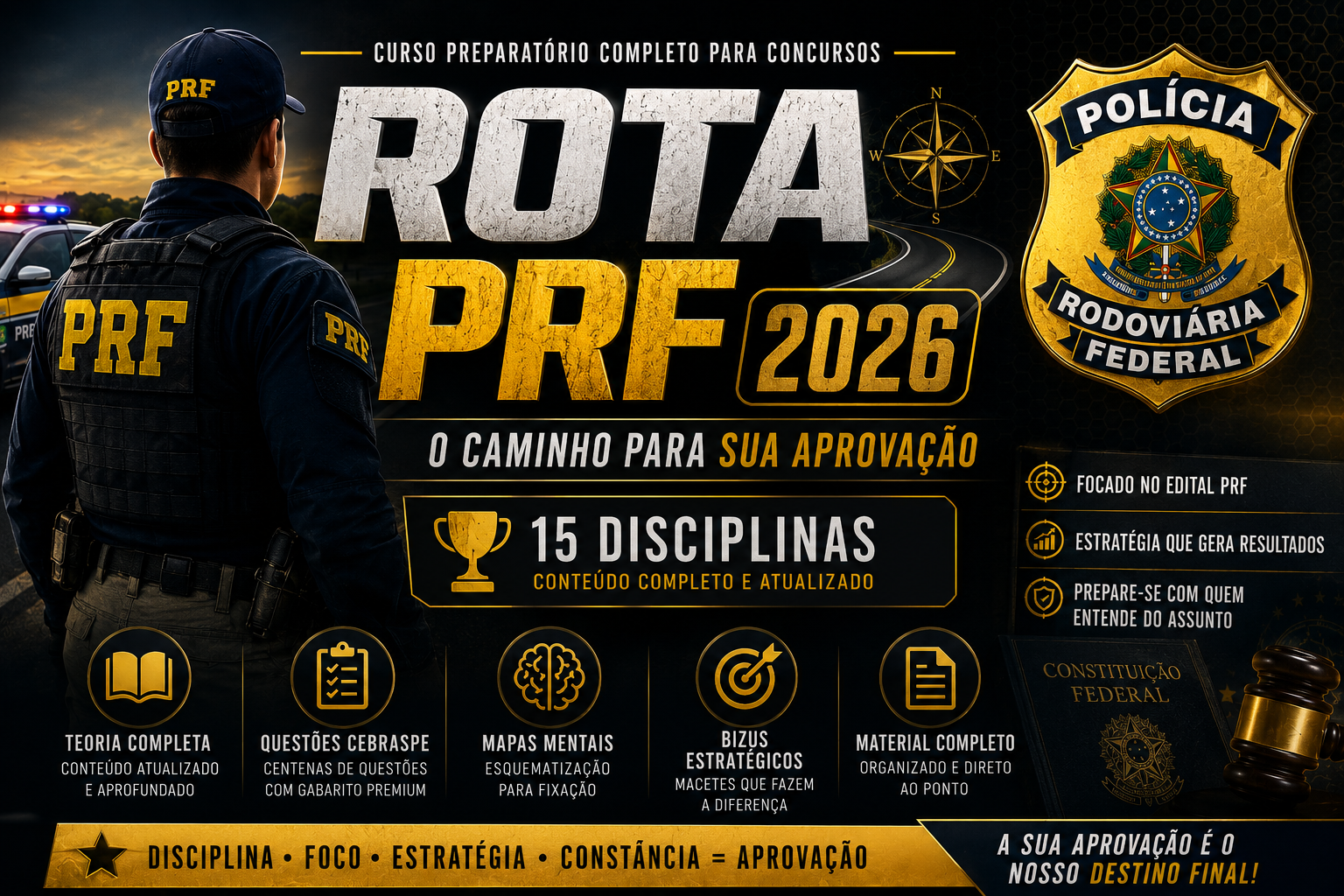 Rota PRF 2026 – O Caminho para sua Aprovação